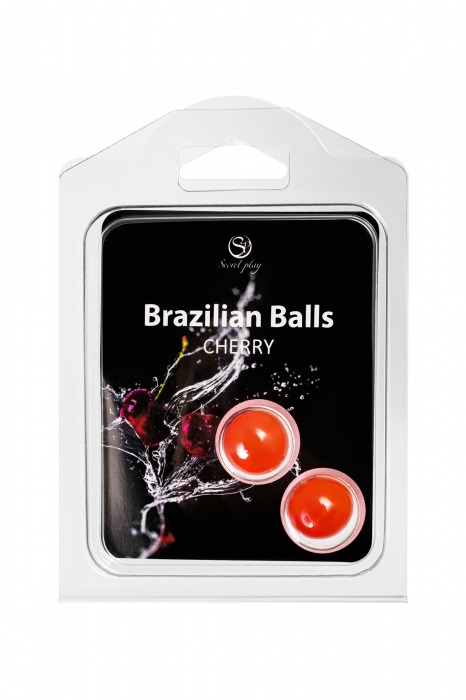 Набор из 2 шариков с массажным маслом Brazilian Balls с ароматом вишни - Secret Play - купить с доставкой в Орске