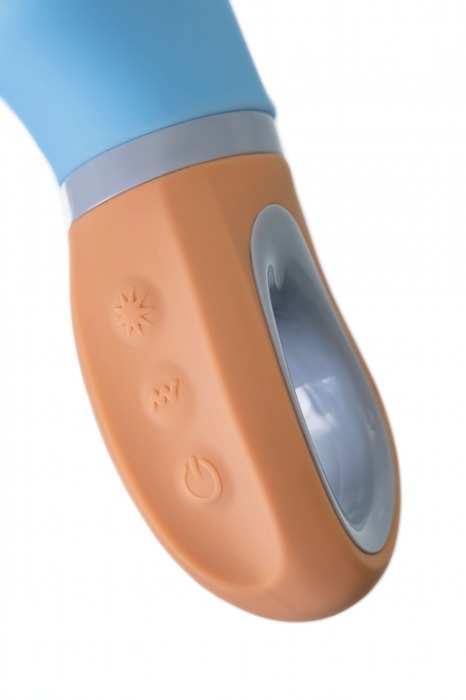 Голубой силиконовый вибратор Bluebell - 18,5 см. - ToyFa