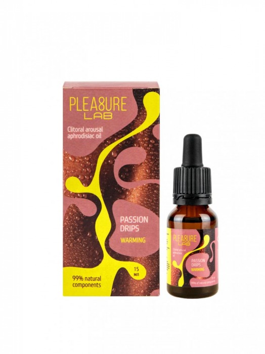 Капли с согревающим эффектом Passion Drips Warming - 15 мл. - Pleasure Lab - купить с доставкой в Орске