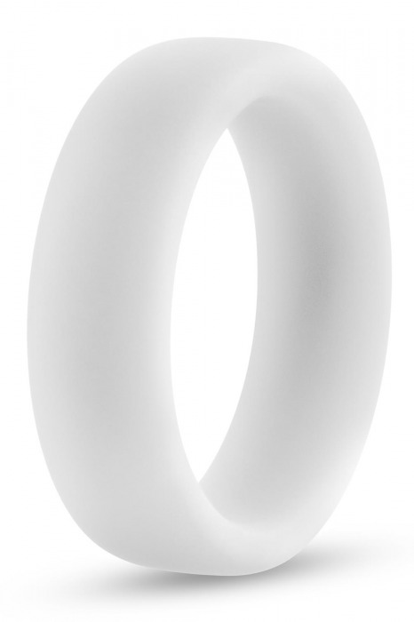Белое люминесцентное эрекционное кольцо Silicone Glo Cock Ring - Blush Novelties - в Орске купить с доставкой