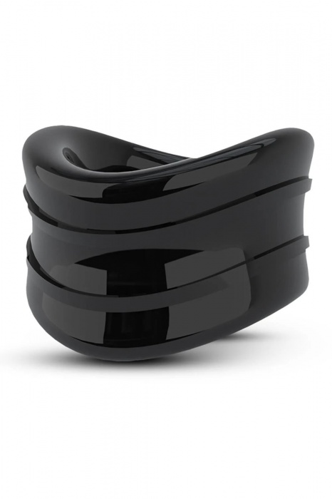 Черное эрекционное кольцо на мошонку Beef Ball Stretcher Snug - Blush Novelties - в Орске купить с доставкой