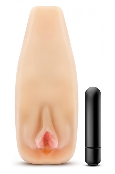 Мастурбатор-вагина с вибрацией Soft   Wet Natasha Realistic Beige Masturbator - Blush Novelties - в Орске купить с доставкой