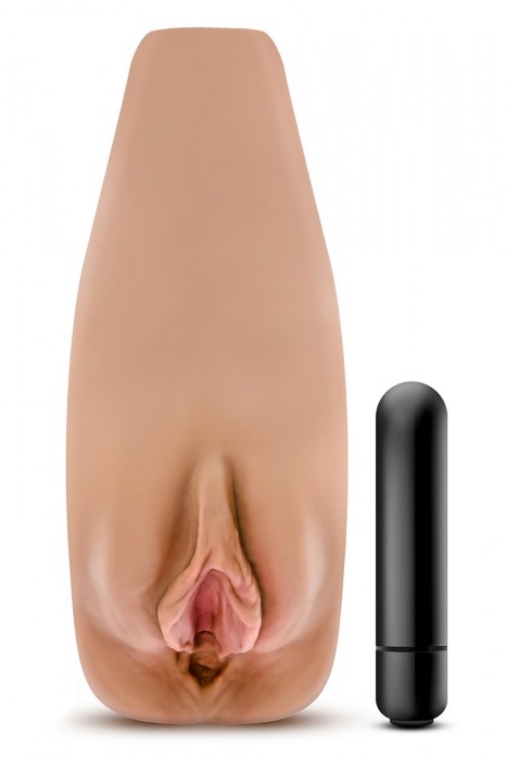 Маструбатор-вагина с вибрацией Soft   Wet Renata Realistic Tan Masturbator - Blush Novelties - в Орске купить с доставкой