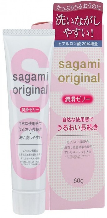 Гель-смазка на водной основе Sagami Original - 60 гр. - Sagami - купить с доставкой в Орске