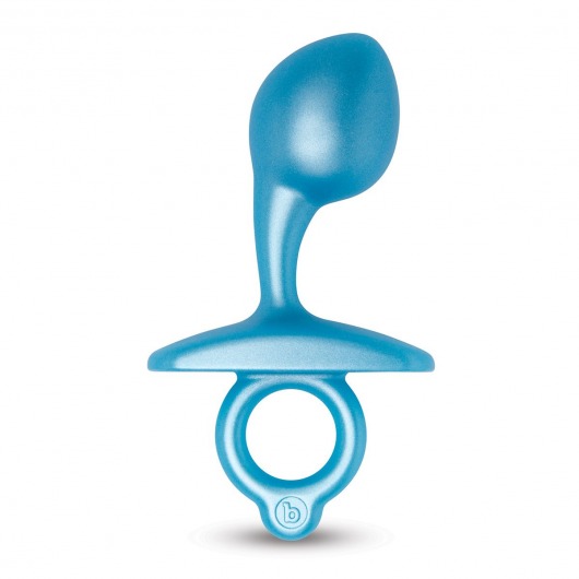 Голубая анальная пробка для массажа простаты Bulb Silicone Prostate Plug - 10,7 см. - b-Vibe - в Орске купить с доставкой