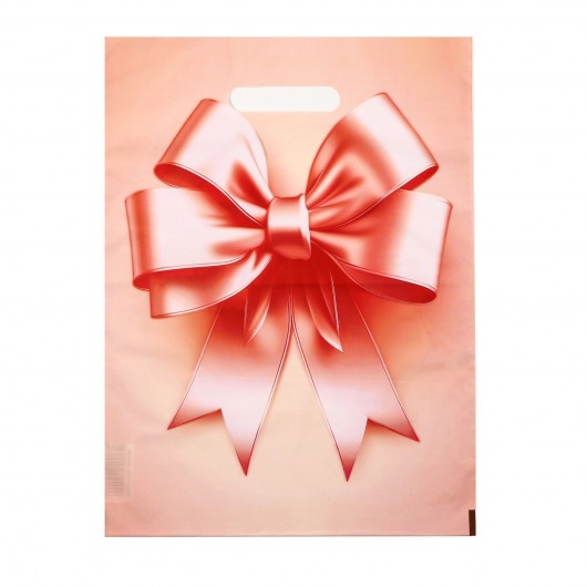 Пакет с принтом в виде банта с вырубной ручкой (30х40 см) - Сима-Ленд - купить с доставкой в Орске