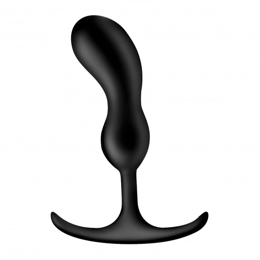 Черный массажер простаты с утяжелителями Premium Silicone Weighted Prostate Plug Medium - 16,3 см. - XR Brands - в Орске купить с доставкой