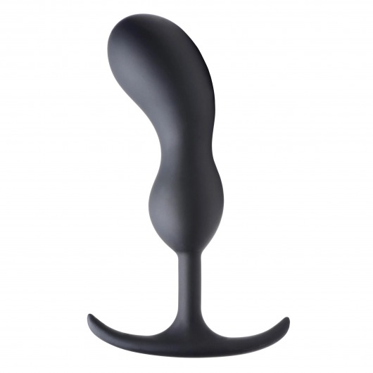 Черный массажер простаты с утяжелителями Premium Silicone Weighted Prostate Plug Large - 18,8 см. - XR Brands - в Орске купить с доставкой