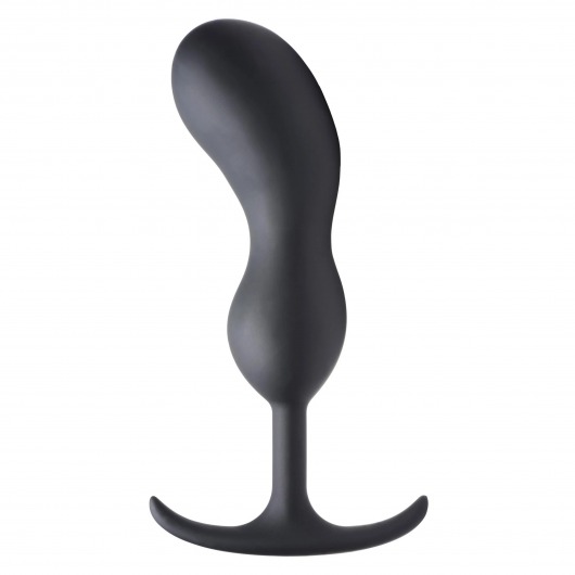 Черный массажер простаты с утяжелителями Premium Silicone Weighted Prostate Plug XL - 20,8 см. - XR Brands - в Орске купить с доставкой