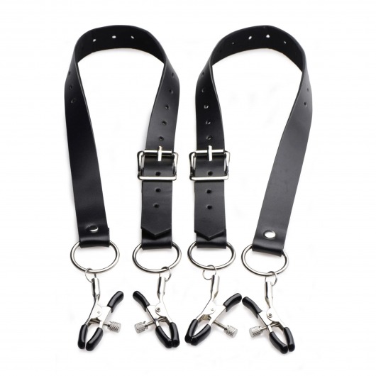 Ремни с зажимами для половых губ Spread Labia Spreader Straps with Clamps - XR Brands - купить с доставкой в Орске