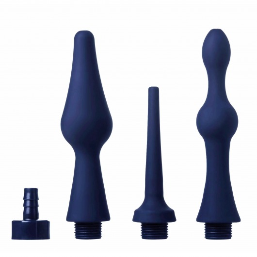 Набор из 3 универсальных насадок для анального душа Universal 3 Piece Silicone Enema Attachment Set - XR Brands - купить с доставкой в Орске