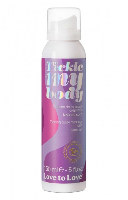 Массажная хрустящая пенка Tickle My Body Coconut с ароматом кокоса - 150 мл. - Love to Love - купить с доставкой в Орске