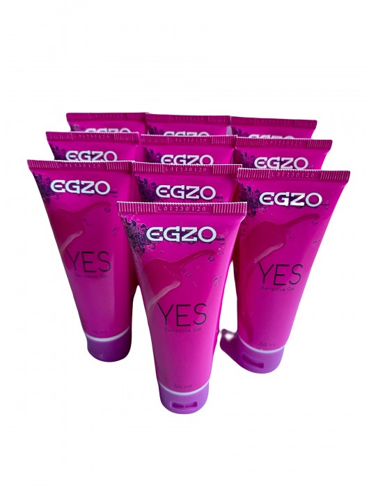 Набор из 10 согревающих лубрикантов на водной основе Egzo Yes (по 50 мл.) - EGZO - купить с доставкой в Орске