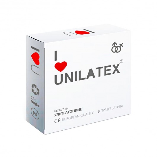 Ультратонкие презервативы Unilatex Ultra Thin - 3 шт. - Unilatex - купить с доставкой в Орске