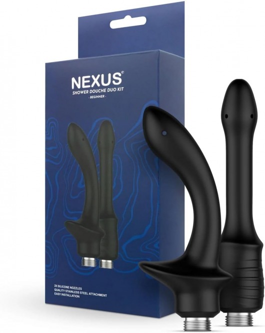 Набор из 2 насадок для анального душа Shower Douche Duo Kit Beginner - Nexus Range - купить с доставкой в Орске