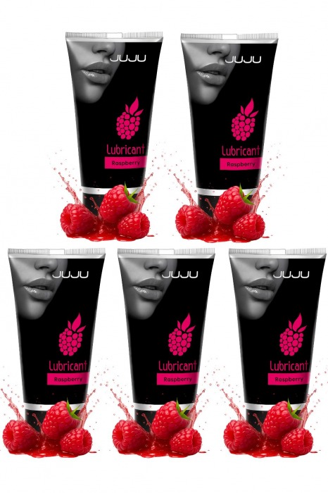 Набор из 5 съедобных лубрикантов JUJU со вкусом малины - JuJu - купить с доставкой в Орске