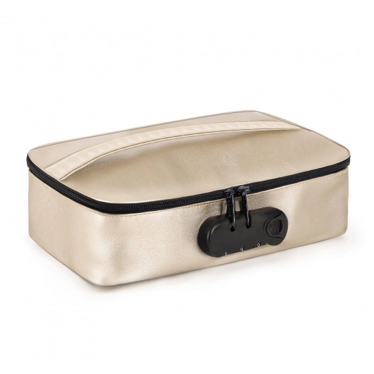 Золотистая сумочка для хранения игрушек Discreet Box - Dorcel - купить с доставкой в Орске