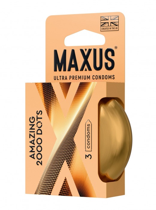 Точечные презервативы MAXUS 2000 Amazing Dots с железным кейсом - 3 шт. - Maxus - купить с доставкой в Орске