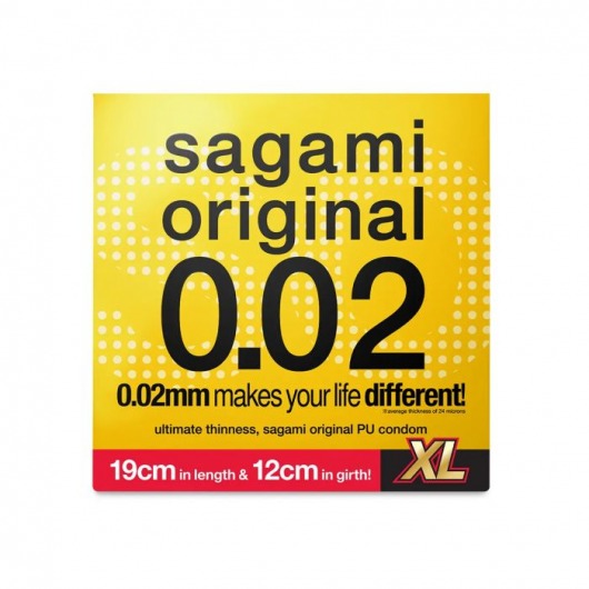 Презерватив увеличенного размера Sagami Original 0.02 XL-size - 1 шт. - Sagami - купить с доставкой в Орске Презерватив увеличенного размера Sagami Original 0.02 XL-size - 1 шт. - Sagami - купить с доставкой в Орске
