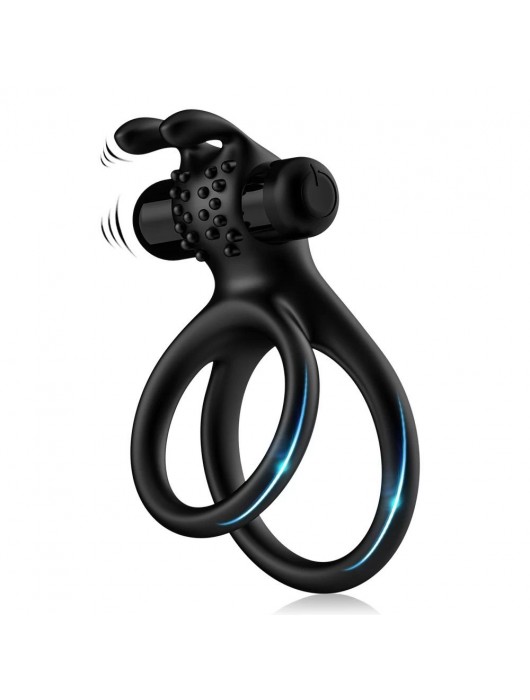 Черное эрекционное виброкольцо с подхватом мошонки Stay Hard - Boys of Toys - в Орске купить с доставкой