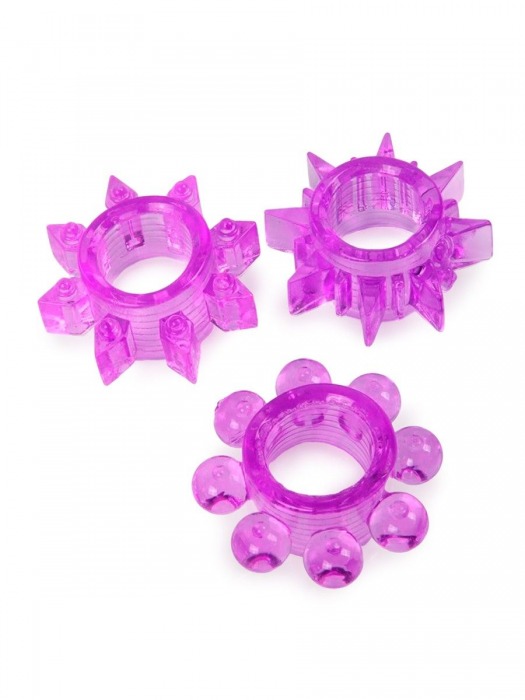 Набор из 3 лиловых эрекционных колец различной формы - Erowoman-Eroman - в Орске купить с доставкой Набор из 3 лиловых эрекционных колец различной формы - Erowoman-Eroman - в Орске купить с доставкой
