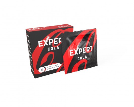 Презервативы с ароматом колы Expert Cola - 3 шт. - Expert - купить с доставкой в Орске