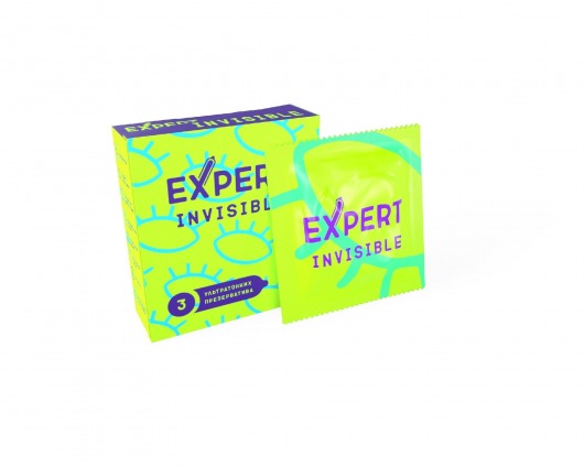 Ультратонкие презервативы Expert Invisible - 3 шт. - Expert - купить с доставкой в Орске