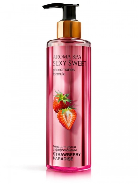Гель для душа с феромонами и ароматом клубники Strawberry Paradise - 200 мл. -  - Магазин феромонов в Орске