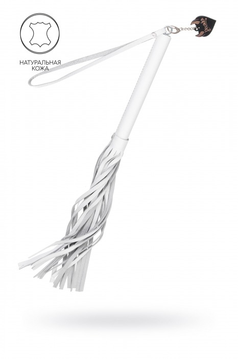 Белая кожаная плеть - 50 см. - Pecado - купить с доставкой в Орске