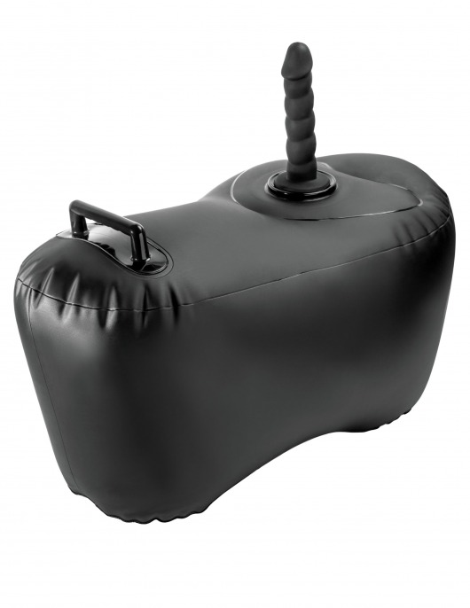 Черное надувное кресло с платформой для фиксации дилдо Body Dock Inflatable Love Seat - Pipedream - купить с доставкой в Орске