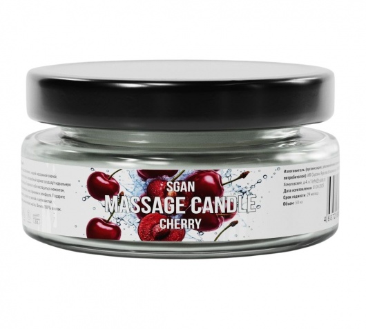 Массажная свеча «Спелая вишня» - 50 мл. - SGAN - купить с доставкой в Орске