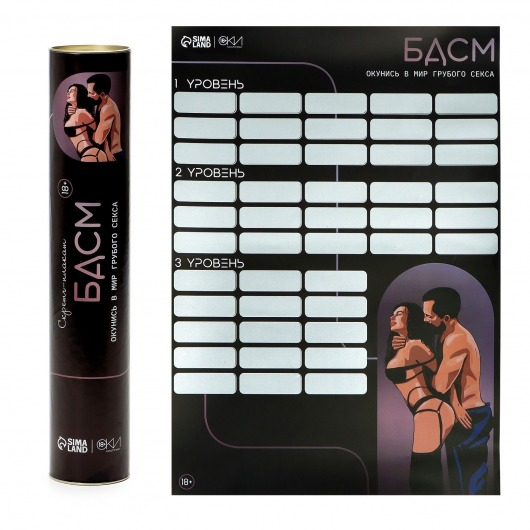 Плакат для двоих со скретч-слоем «БДСМ» - Сима-Ленд - купить с доставкой в Орске