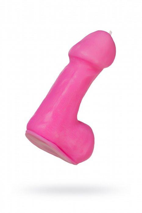 Розовая свеча в форме пениса - 47 гр. - Pecado - купить с доставкой в Орске