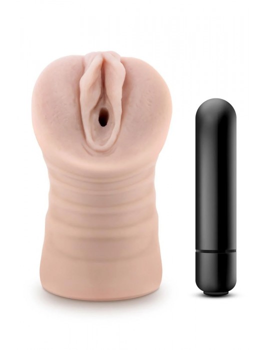 Телесный мастурбатор-вагина Ayumi с вибрацией - Blush Novelties - в Орске купить с доставкой
