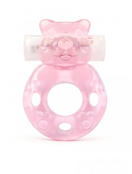 Розовое эрекционное виброкольцо в форме мишки - 1137 - в Орске купить с доставкой