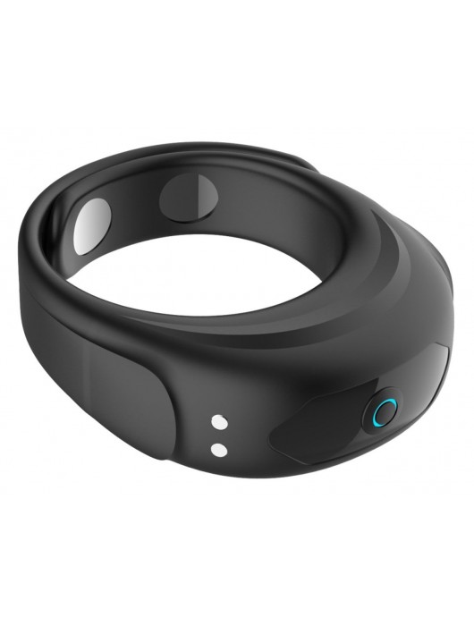 Черное эрекционное виброкольцо на ремешках - Boys of Toys - в Орске купить с доставкой