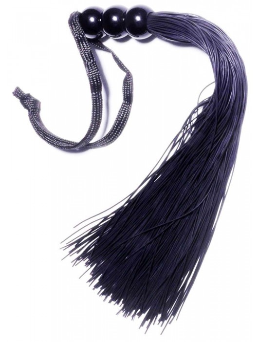 Черная силиконовая плетка - 25,4 см. - Boys of Toys - купить с доставкой в Орске