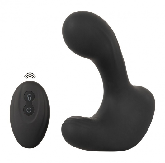 Черная анальная вибропробка с функцией расширения RC Butt Plug with 3 functions - Orion - в Орске купить с доставкой