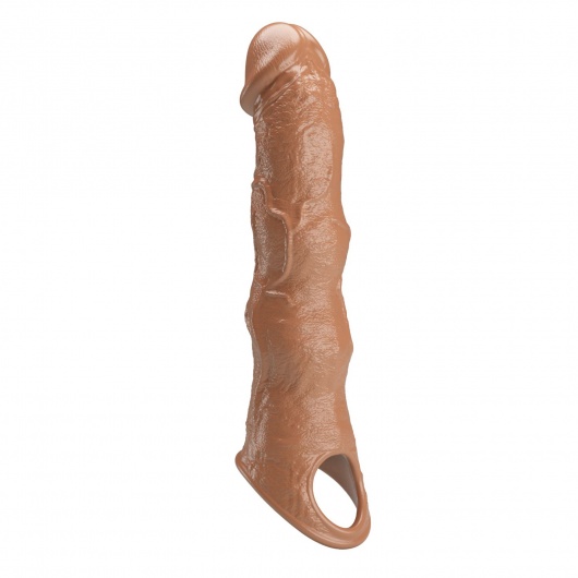 Карамельный фаллоудлинитель с 3 вставками - 28 см. - Baile - в Орске купить с доставкой