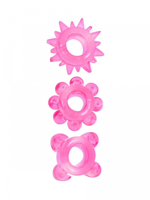 Комплект из 3 розовых эрекционных колец - Erowoman-Eroman - в Орске купить с доставкой