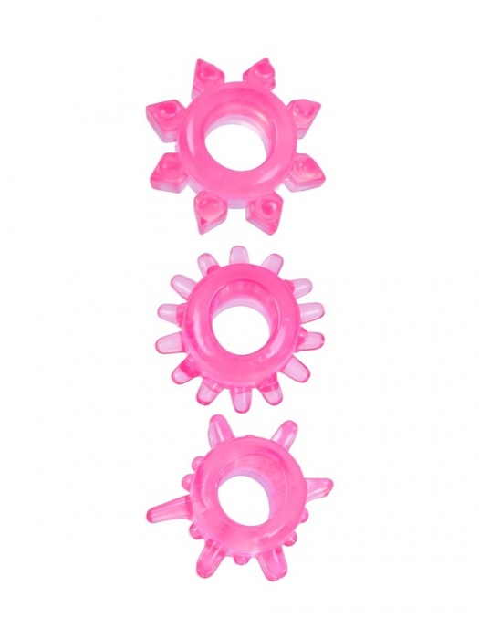 Комплект из трех розовых эрекционных колец - Erowoman-Eroman - в Орске купить с доставкой