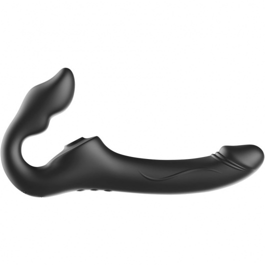 Черный безремневой страпон с 3 моторами - Ibiza - купить с доставкой в Орске