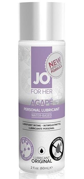 Лубрикант на водной основе для женщин JO AGAPE LUBRICANT ORIGINAL - 60 мл. - System JO - купить с доставкой в Орске