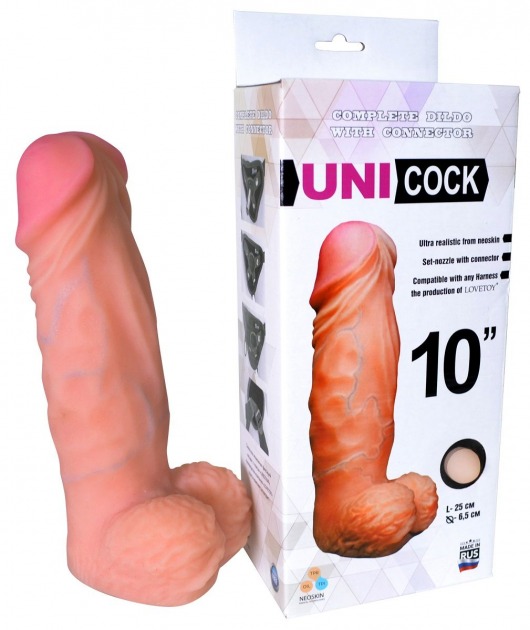 Фаллическая насадка Харнесс UNICOCK 10  - 25 см. - LOVETOY (А-Полимер) - купить с доставкой в Орске