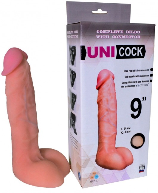 Фаллическая насадка Харнесс UNICOCK 9  - 24 см. - LOVETOY (А-Полимер) - купить с доставкой в Орске