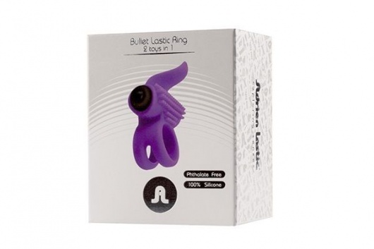 Эрекционное кольцо с подхватом мошонки и стимуляцией клитора Bullet Lastic Ring - Adrien Lastic - в Орске купить с доставкой