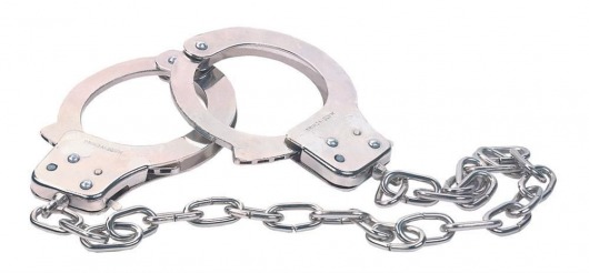 Наручники из металла с длинной цепочкой CHROME HANDCUFFS METAL HANDCUFFS W. KEY - NMC - купить с доставкой в Орске