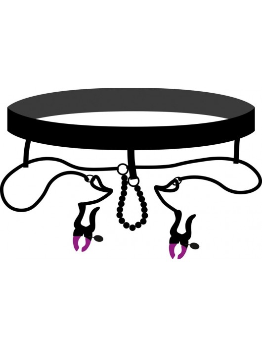 Трусики с зажимами для половых губ и бусинками для массажа промежности - Orion - купить с доставкой в Орске