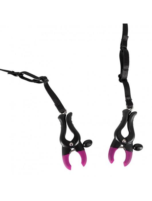 Трусики с зажимами для половых губ и бусинками для массажа промежности - Orion - купить с доставкой в Орске