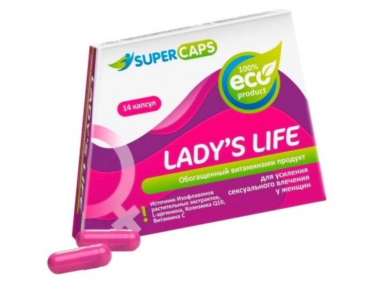 Возбуждающие капсулы Ladys Life - 14 капсул (0,35 гр.) - SuperCaps - купить с доставкой в Орске